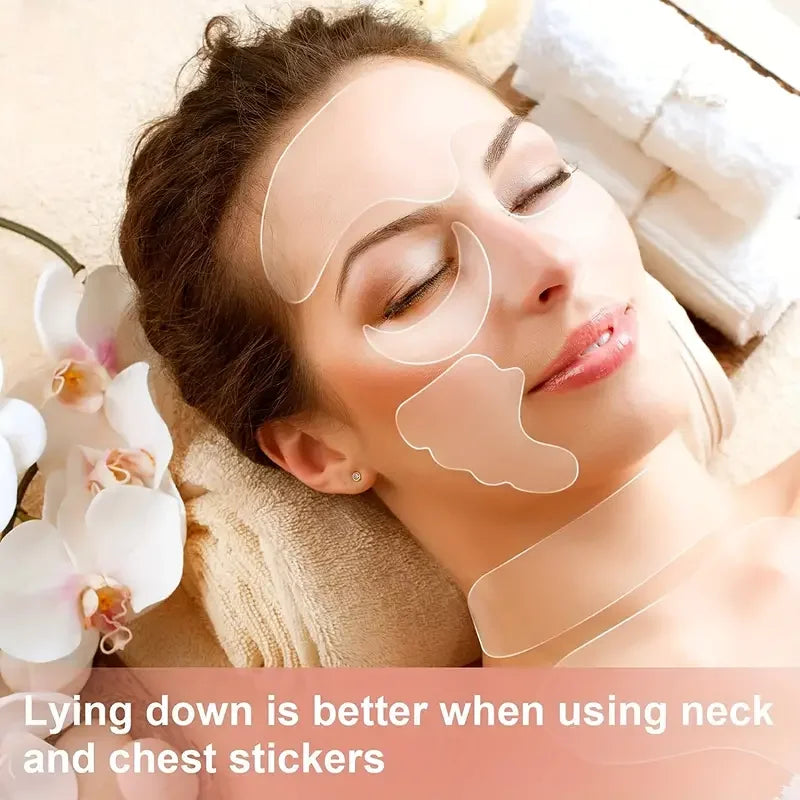 Reusable Silicone Anti-Wrinkle Pad Patch Face Neck Wrinkle Removal Patch Pad Facial Skin Lift anti Aging Facial Beauty Tools
