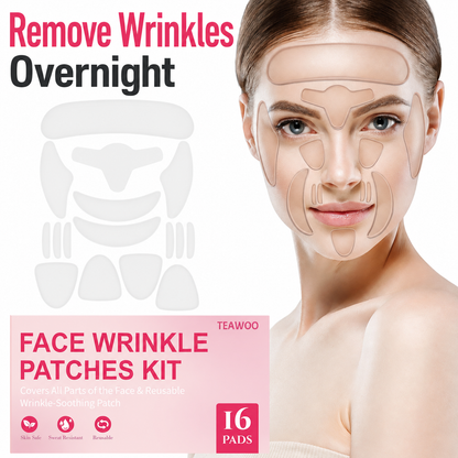 Facial Wrinkle Smoothing Patches — Overnight Anti-Aging Kit (16 Pads)