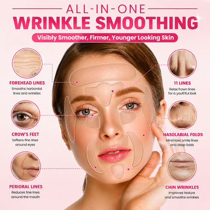 Facial Wrinkle Smoothing Patches — Overnight Anti-Aging Kit (16 Pads)