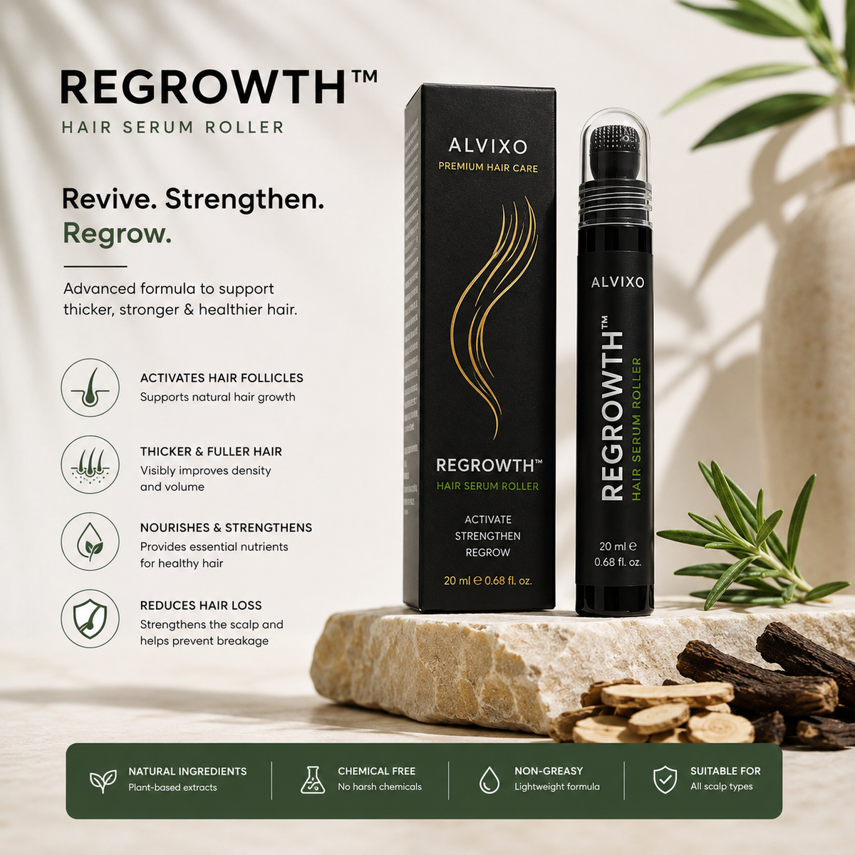 Regrowth™ Hair & Scalp Serum Roller